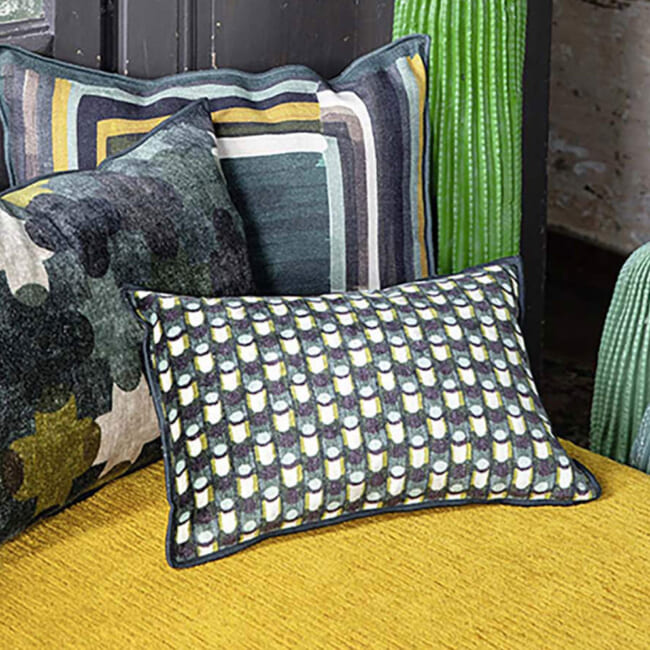 【海外取寄品】ELITIS(エリティス) Atelier クッション(Obsidian) 55x40cm 中材付