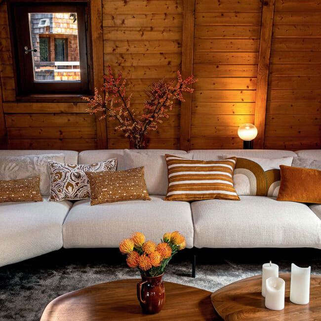 【海外取寄品】ELITIS(エリティス) Bridge クッション(Lemon) 55x40cm 中材付