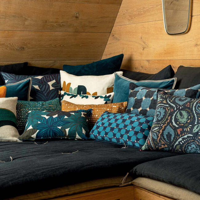 【海外取寄品】ELITIS(エリティス) Bridge クッション(Starblue) 55x40cm 中材付