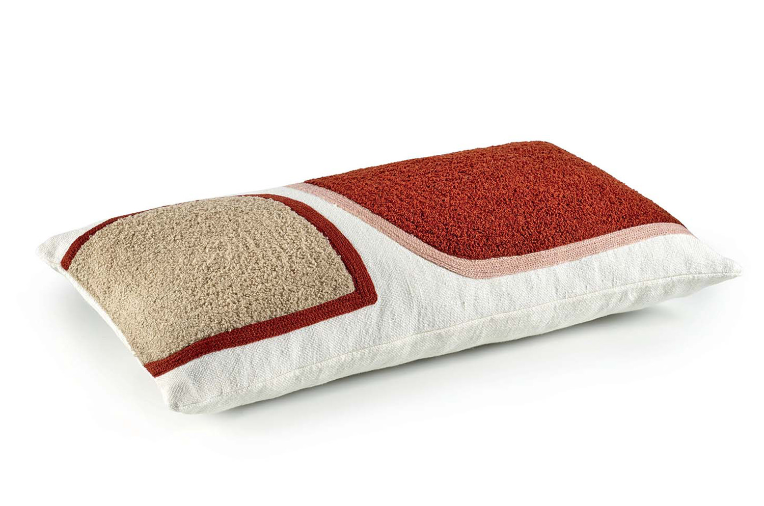 【海外取寄品】ELITIS(エリティス) Broceliande クッション(Rouge vernis) 50x25cm 中材付