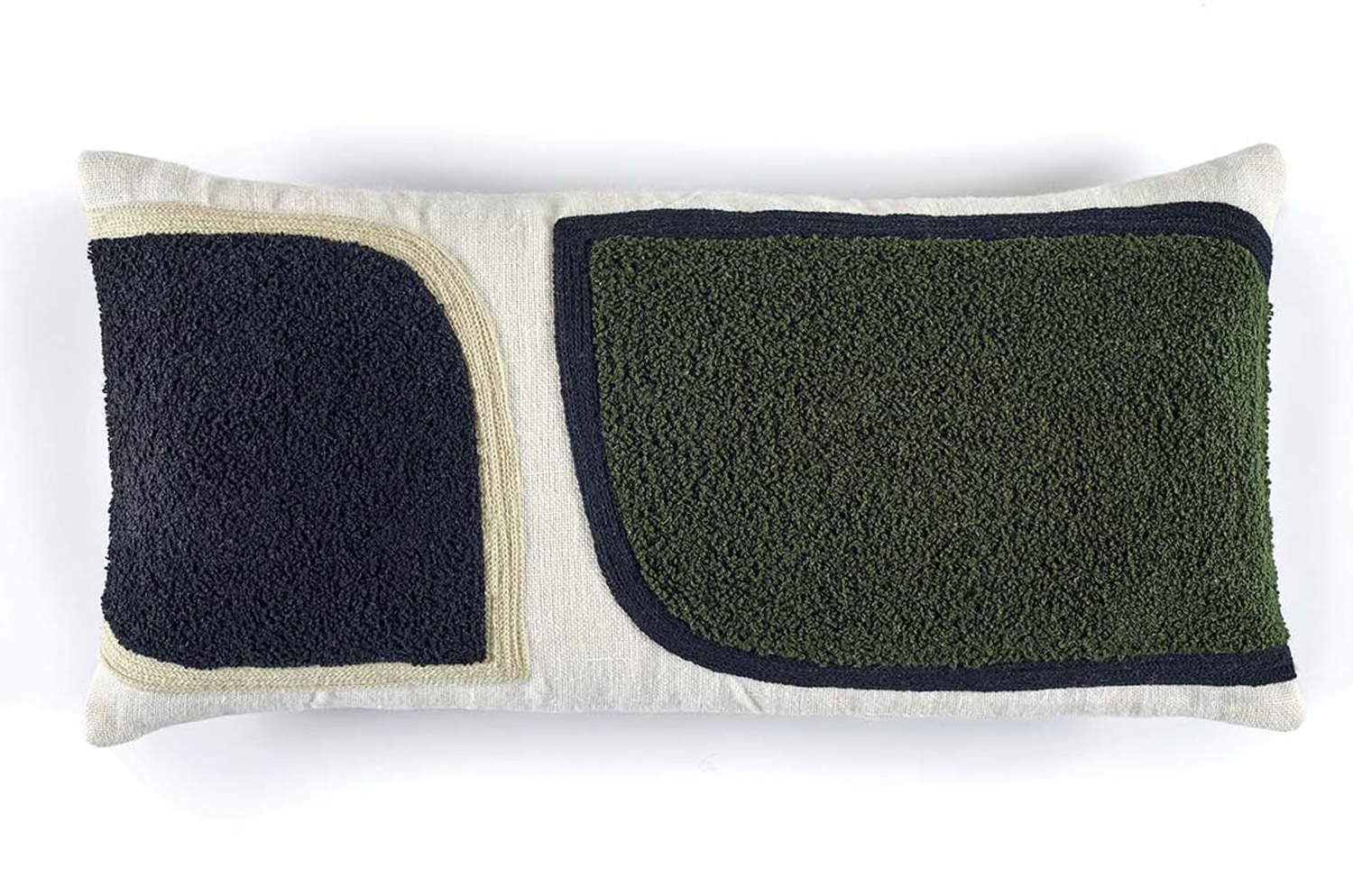 【海外取寄品】ELITIS(エリティス) Broceliande クッション(Kaki) 50x25cm 中材付