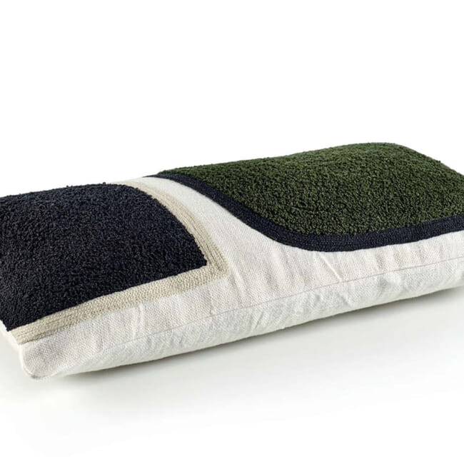 【海外取寄品】ELITIS(エリティス) Broceliande クッション(Kaki) 50x25cm 中材付