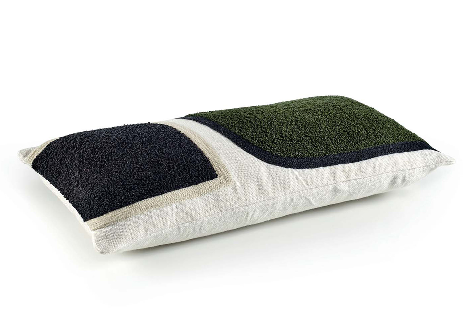 【海外取寄品】ELITIS(エリティス) Broceliande クッション(Kaki) 50x25cm 中材付