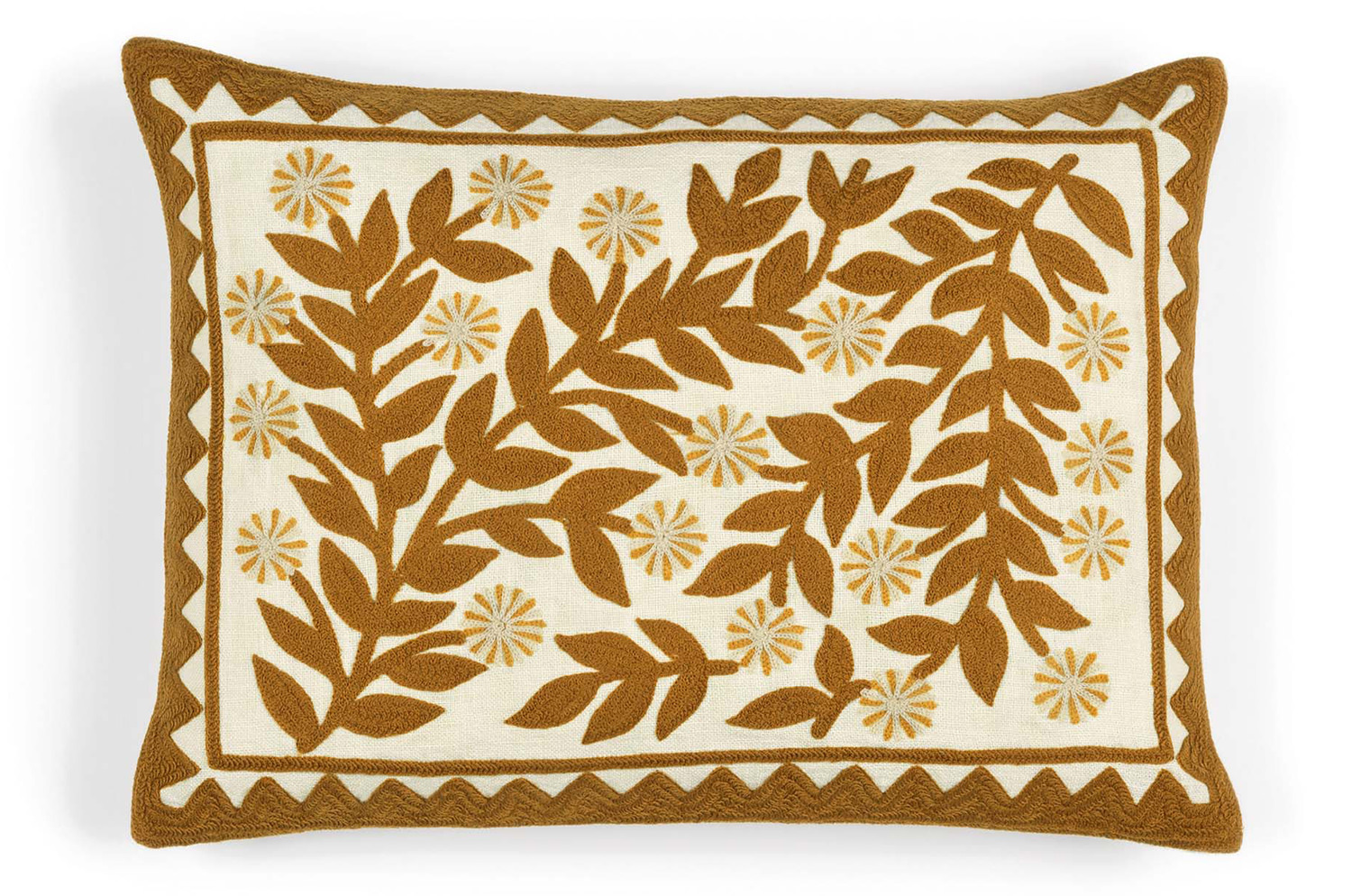 【海外取寄品】ELITIS(エリティス) Canopee クッション(Safran) 55x40cm 中材付