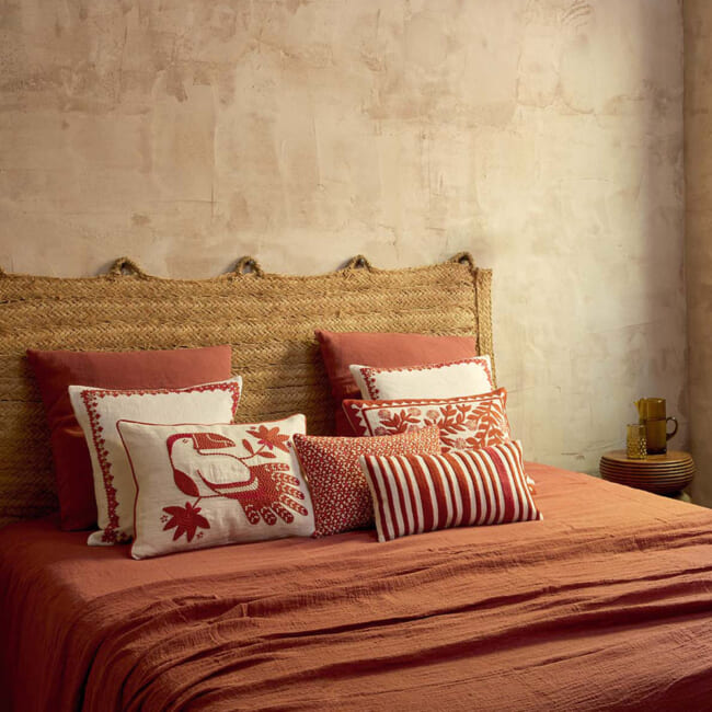 【海外取寄品】ELITIS(エリティス) Canopee クッション(Grenadine) 55x40cm 中材付