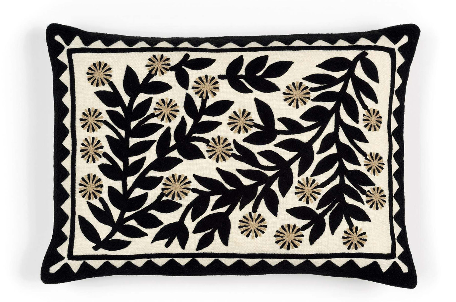 【海外取寄品】ELITIS(エリティス) Canopee クッション(Réglisse) 55x40cm 中材付