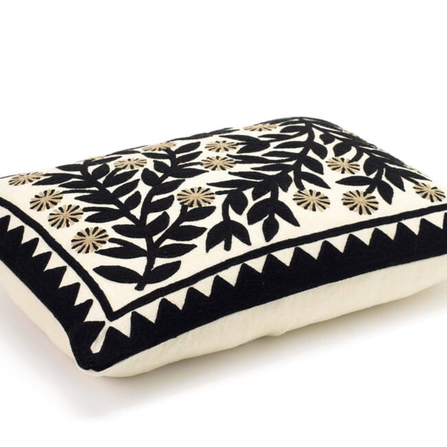 【海外取寄品】ELITIS(エリティス) Canopee クッション(Réglisse) 55x40cm 中材付