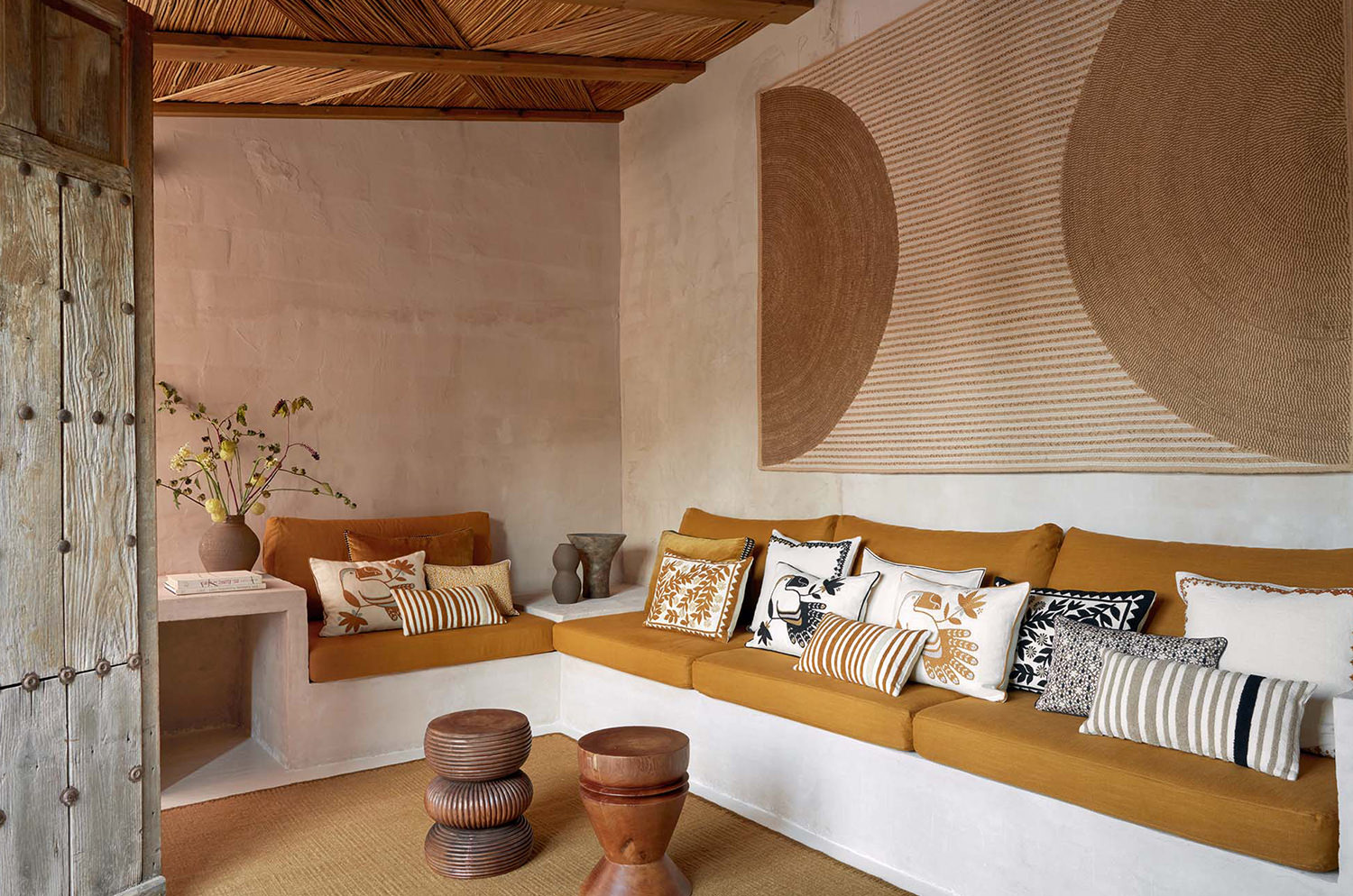 【海外取寄品】ELITIS(エリティス) Canopee クッション(Réglisse) 55x40cm 中材付