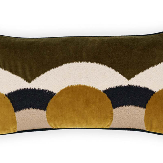 【海外取寄品】ELITIS(エリティス) Celestine クッション(Army) 50x25cm 中材付