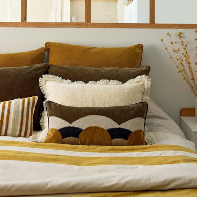 【海外取寄品】ELITIS(エリティス) Celestine クッション(Army) 50x25cm 中材付