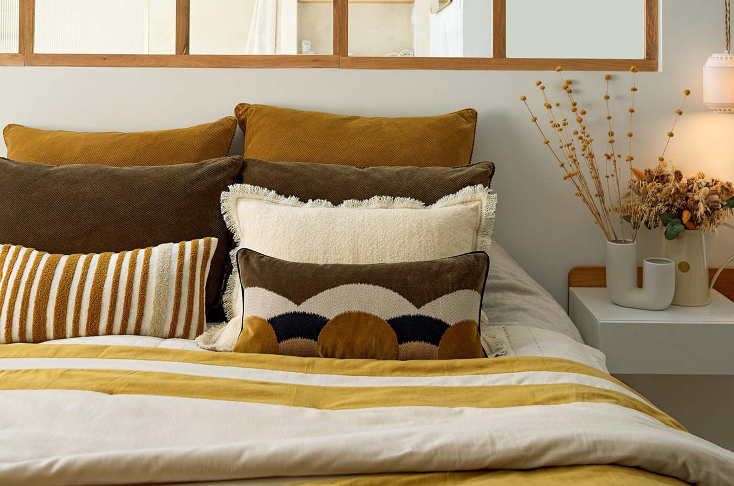 【海外取寄品】ELITIS(エリティス) Celestine クッション(Army) 50x25cm 中材付