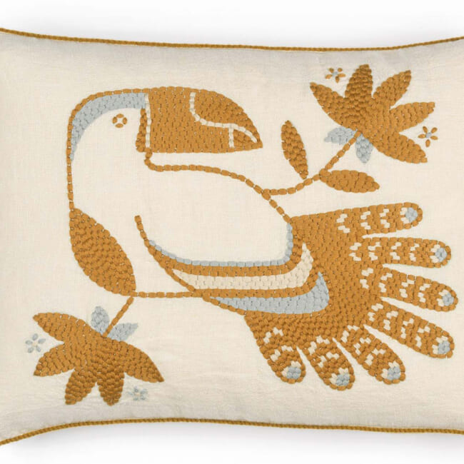 【海外取寄品】ELITIS(エリティス) Cristobal クッション(Safran) 55x40cm 中材付