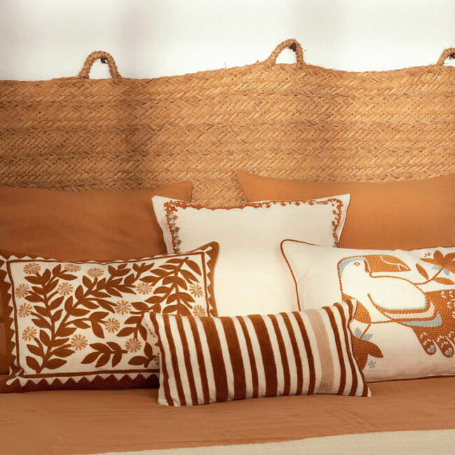 【海外取寄品】ELITIS(エリティス) Cristobal クッション(Safran) 55x40cm 中材付