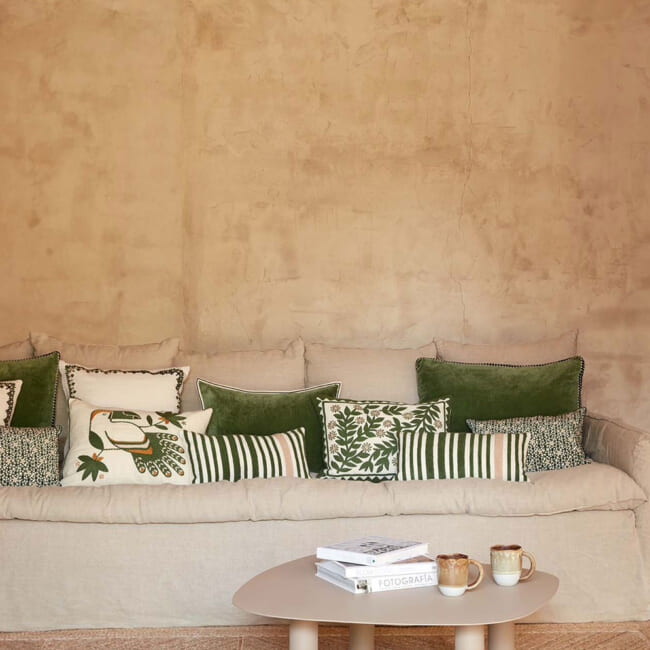 【海外取寄品】ELITIS(エリティス) Cristobal クッション(Figuier) 55x40cm 中材付