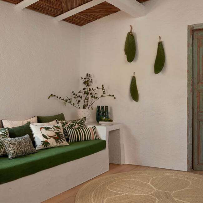 【海外取寄品】ELITIS(エリティス) Cristobal クッション(Figuier) 55x40cm 中材付