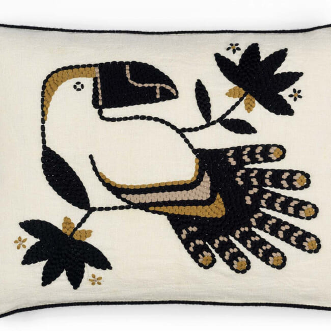 【海外取寄品】ELITIS(エリティス) Cristobal クッション(Réglisse) 55x40cm 中材付