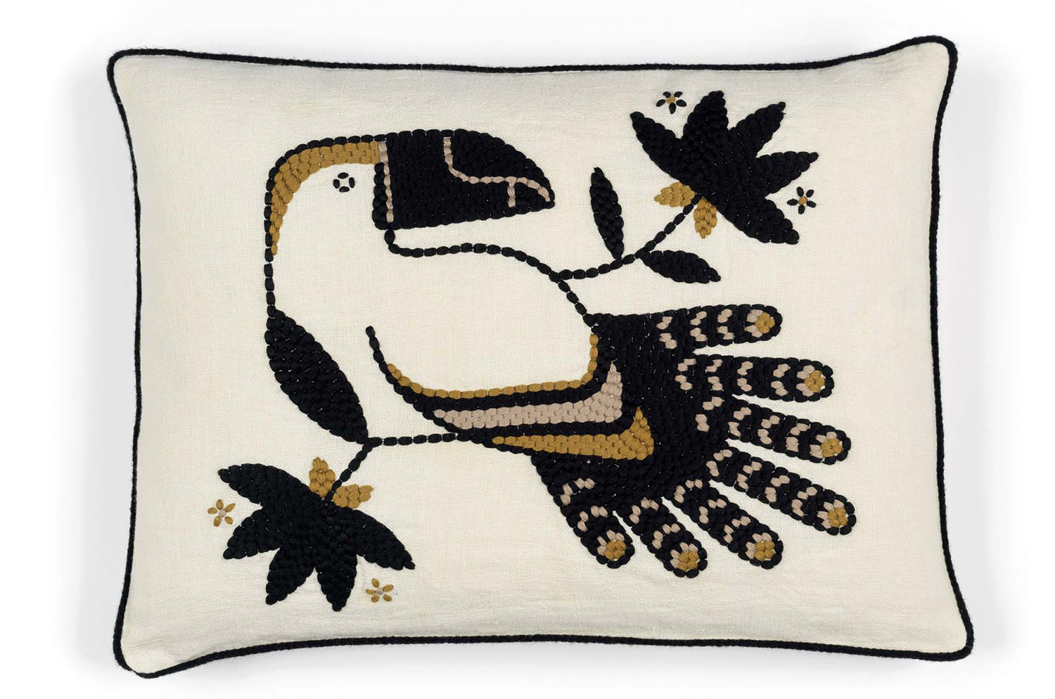 【海外取寄品】ELITIS(エリティス) Cristobal クッション(Réglisse) 55x40cm 中材付