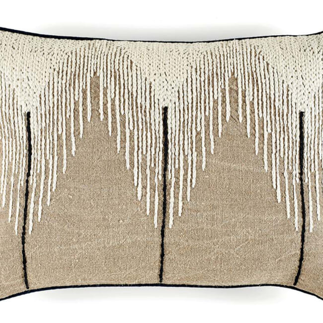 【海外取寄品】ELITIS(エリティス) Josephine クッション(White story) 55x40cm 中材付