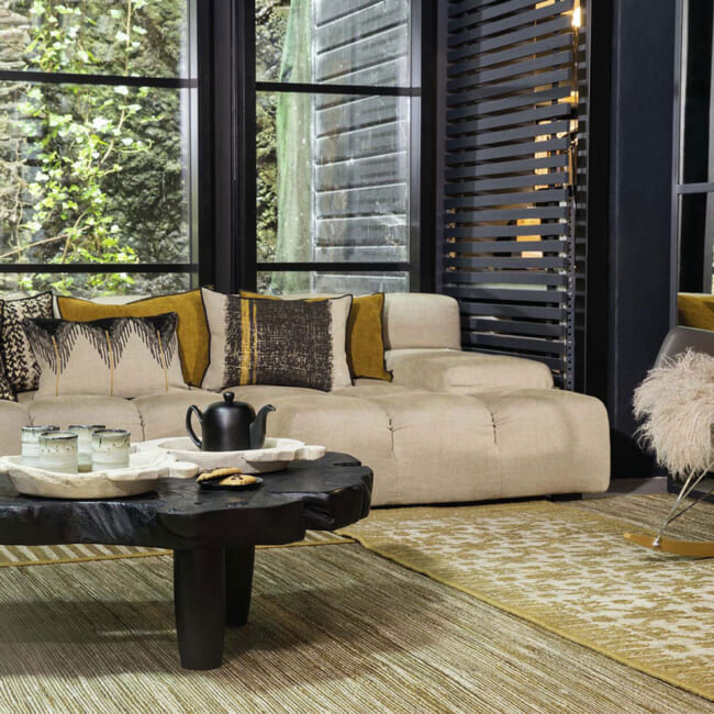 【海外取寄品】ELITIS(エリティス) Josephine クッション(Night & day) 55x40cm 中材付