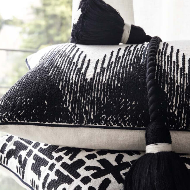 【海外取寄品】ELITIS(エリティス) Josephine クッション(Night & day) 55x40cm 中材付