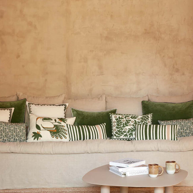 【海外取寄品】ELITIS(エリティス) Maya クッション(Figuier) 50x50cm 中材付