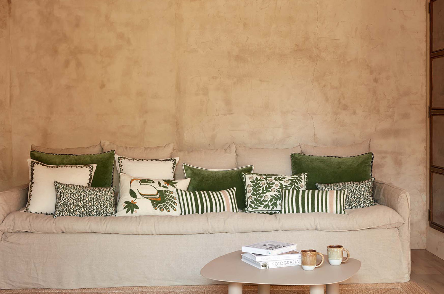 【海外取寄品】ELITIS(エリティス) Maya クッション(Figuier) 50x50cm 中材付