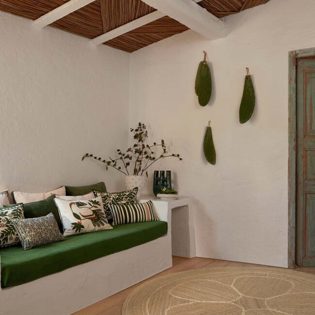 【海外取寄品】ELITIS(エリティス) Maya クッション(Figuier) 50x50cm 中材付