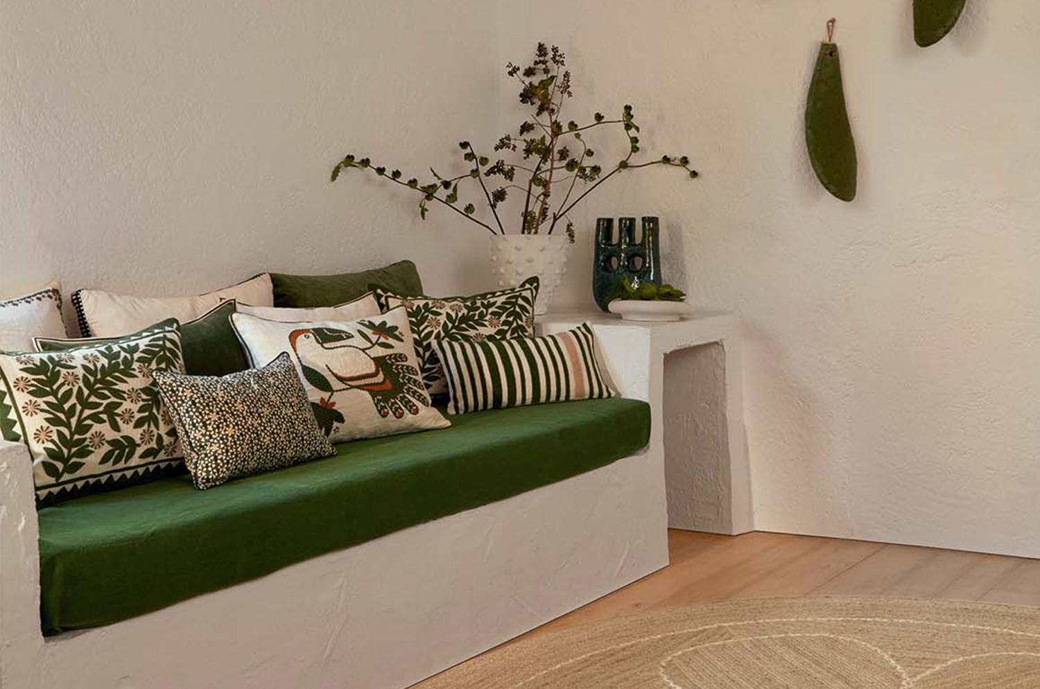 【海外取寄品】ELITIS(エリティス) Monterrey クッション(Figuier) 50x25cm 中材付