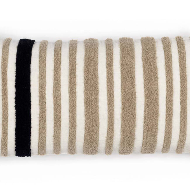 【海外取寄品】ELITIS(エリティス) Monterrey クッション(Réglisse) 50x25cm 中材付