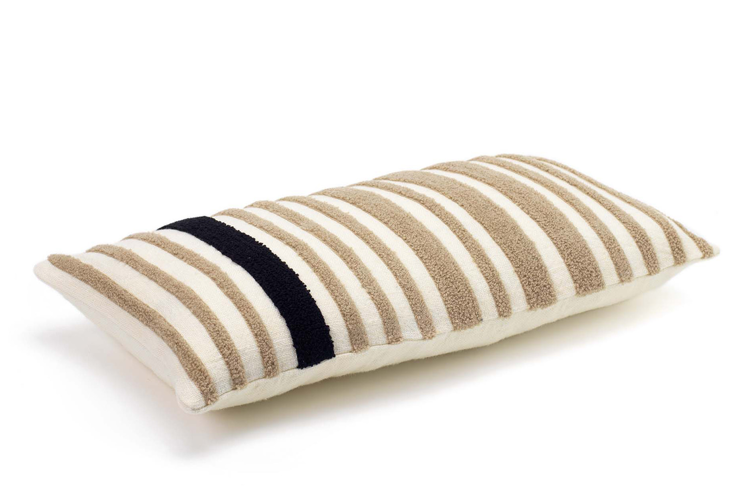 【海外取寄品】ELITIS(エリティス) Monterrey クッション(Réglisse) 50x25cm 中材付