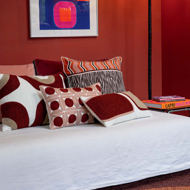 【海外取寄品】ELITIS(エリティス) Samsara クッション(Darling) 45x30cm 中材付