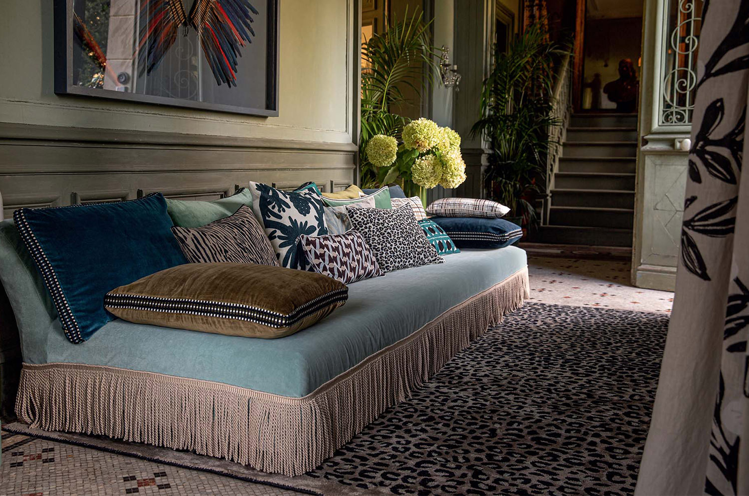 【海外取寄品】ELITIS(エリティス) Samsara クッション(Lichen) 45x30cm 中材付