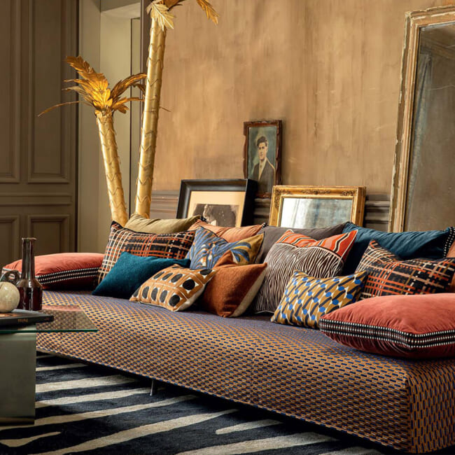 【海外取寄品】ELITIS(エリティス) Samsara クッション(Tabac) 45x30cm 中材付