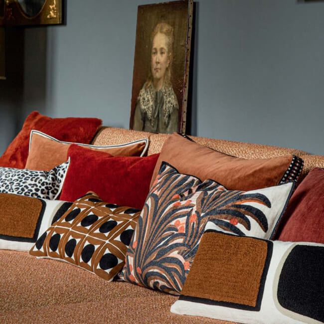 【海外取寄品】ELITIS(エリティス) Samsara クッション(Tabac) 45x30cm 中材付