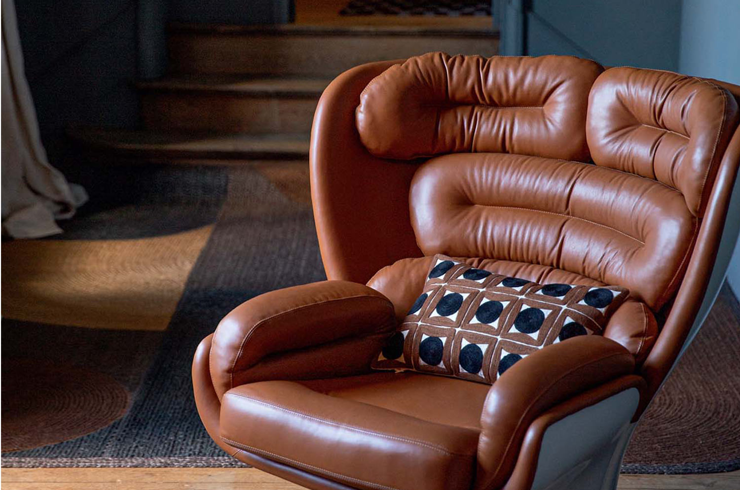 【海外取寄品】ELITIS(エリティス) Samsara クッション(Tabac) 45x30cm 中材付