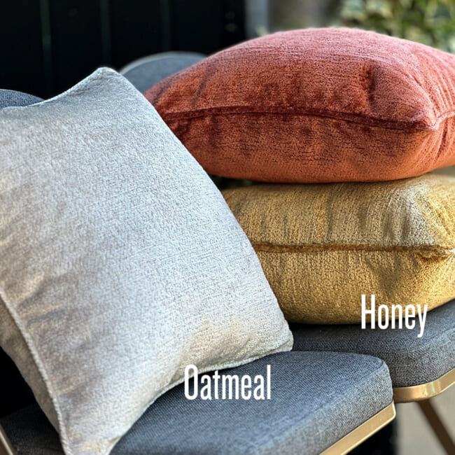 The Noble ソフトグロウベルベット パイピング付クッションカバー(Honey) 50×50cm