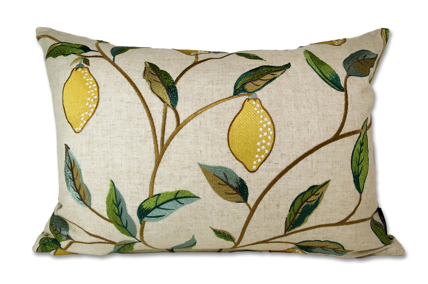The MORRIS ウイリアムモリス レモンツリー 刺繍クッション(ライトグリーン) 50×35cm 中材付