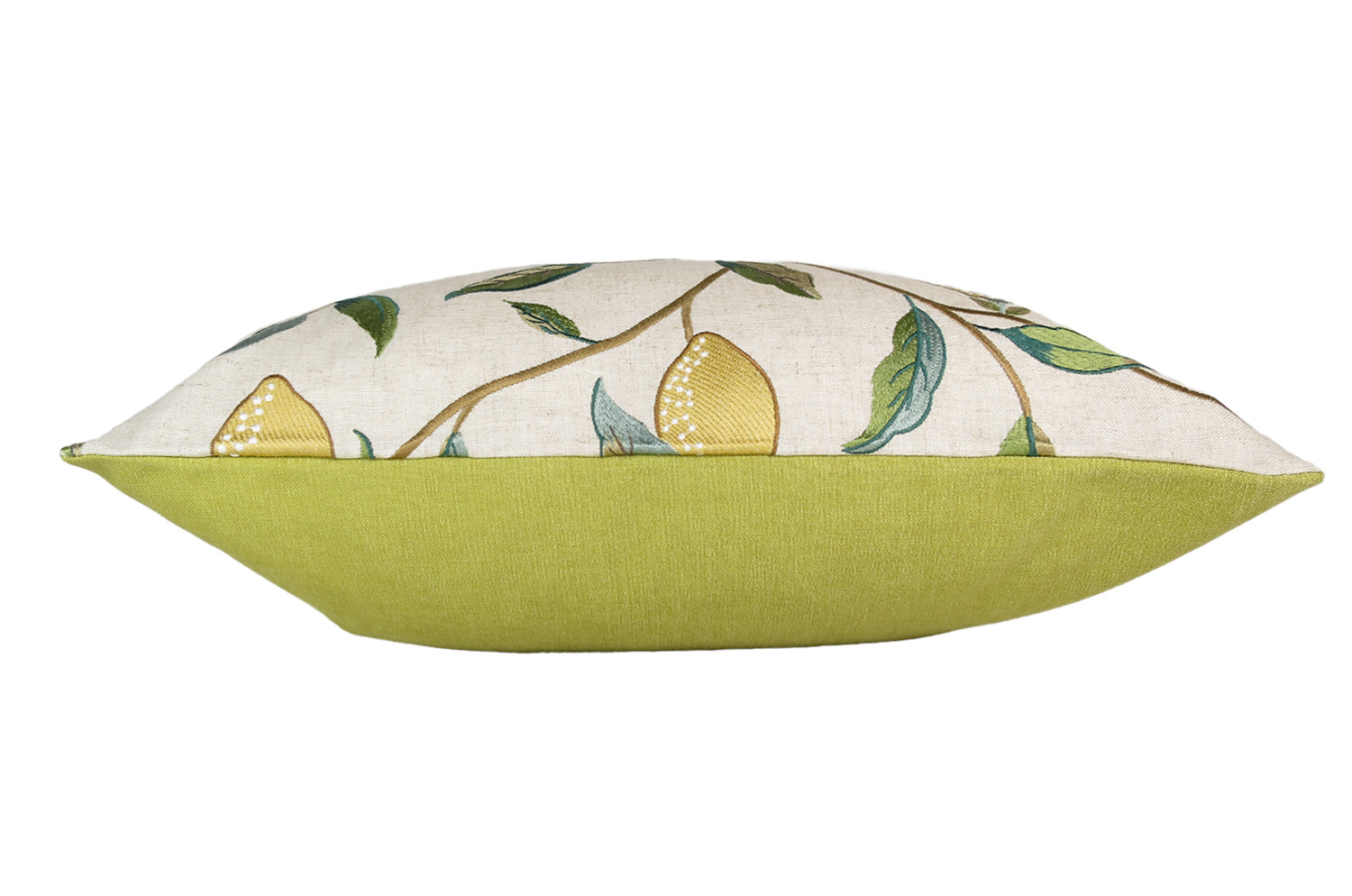 The MORRIS ウイリアムモリス レモンツリー 刺繍クッション(ライトグリーン) 50×35cm 中材付