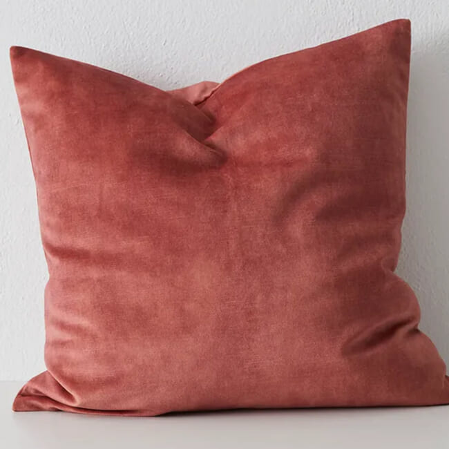 The PrintedVelvet プリントベルベット クッションカバー (Coral) 50×50cm