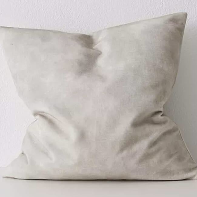 The PrintedVelvet プリントベルベット クッションカバー(Ecru) 50×50cm