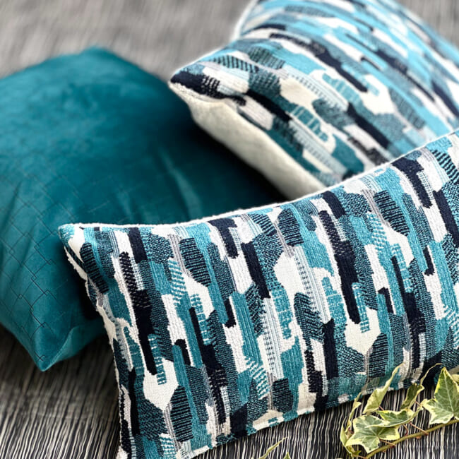 The Bleu Surface ブルーサーフェス ジャガードベルベット クッションカバー 45×45cm