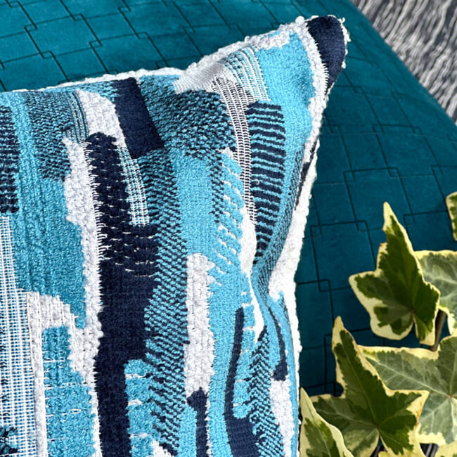 The Bleu Surface ブルーサーフェス ジャガードベルベット クッションカバー 45×45cm