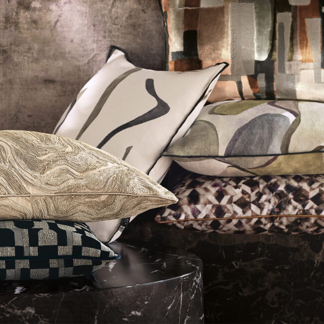 【海外取寄品】BLACK edition(ブラックエディション) Arkose クッション(Orion) 55x55cm 中材付