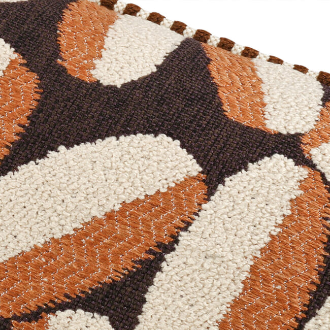 【海外取寄品】BLACK edition(ブラックエディション) Timor Outdoor クッション(Mehndi) 55x55cm 中材付