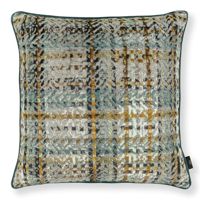 【海外取寄品】BLACK edition(ブラックエディション) Zurana クッション(Teal) 55x55cm 中材付