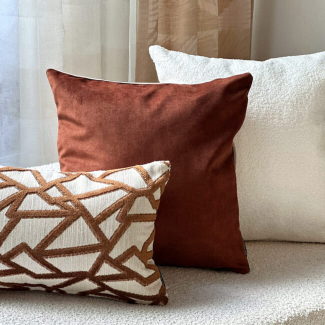 空間が一瞬で整う3点コーディネートセット！【チョコレートブラウンで整う、上質なぬくもり】(中材付)