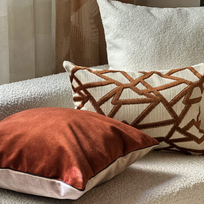 空間が一瞬で整う3点コーディネートセット！【チョコレートブラウンで整う、上質なぬくもり】(中材付)