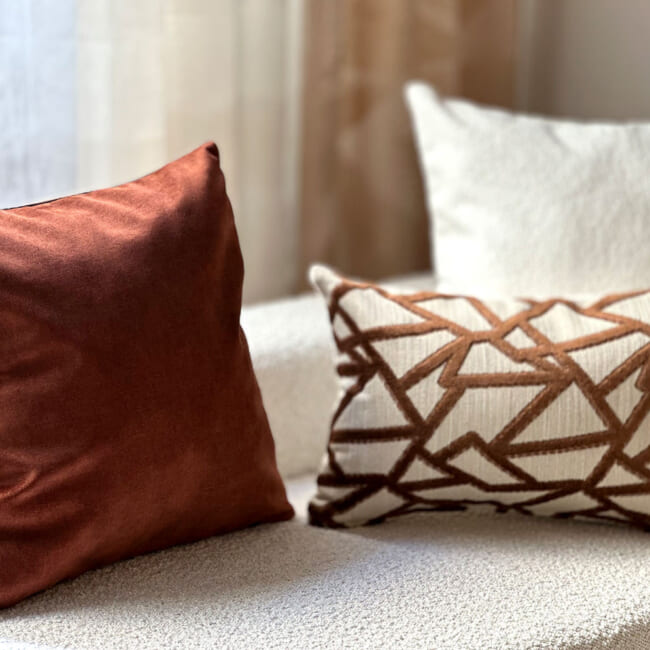 空間が一瞬で整う3点コーディネートセット！【チョコレートブラウンで整う、上質なぬくもり】(中材付)