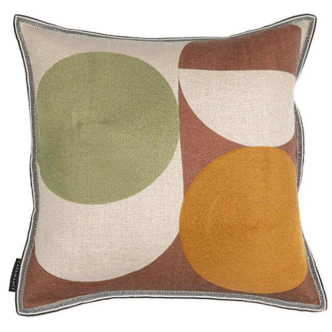 【海外取寄品】CASAMANCE ELLIPSE エリプス クッションカバー(Cuivre kaki ocre) 45×45cm