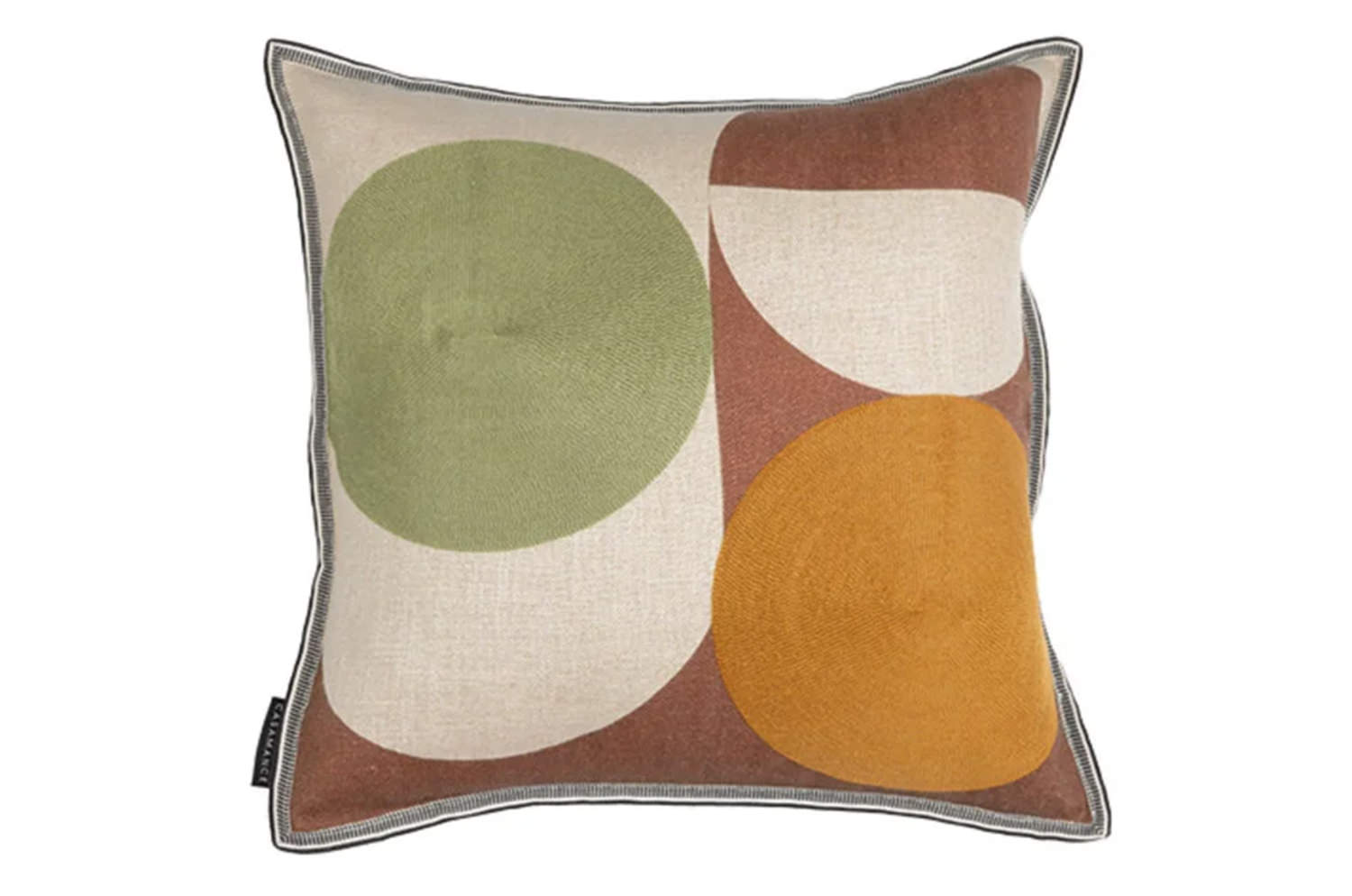 【海外取寄品】CASAMANCE ELLIPSE エリプス クッションカバー(Cuivre kaki ocre) 45×45cm